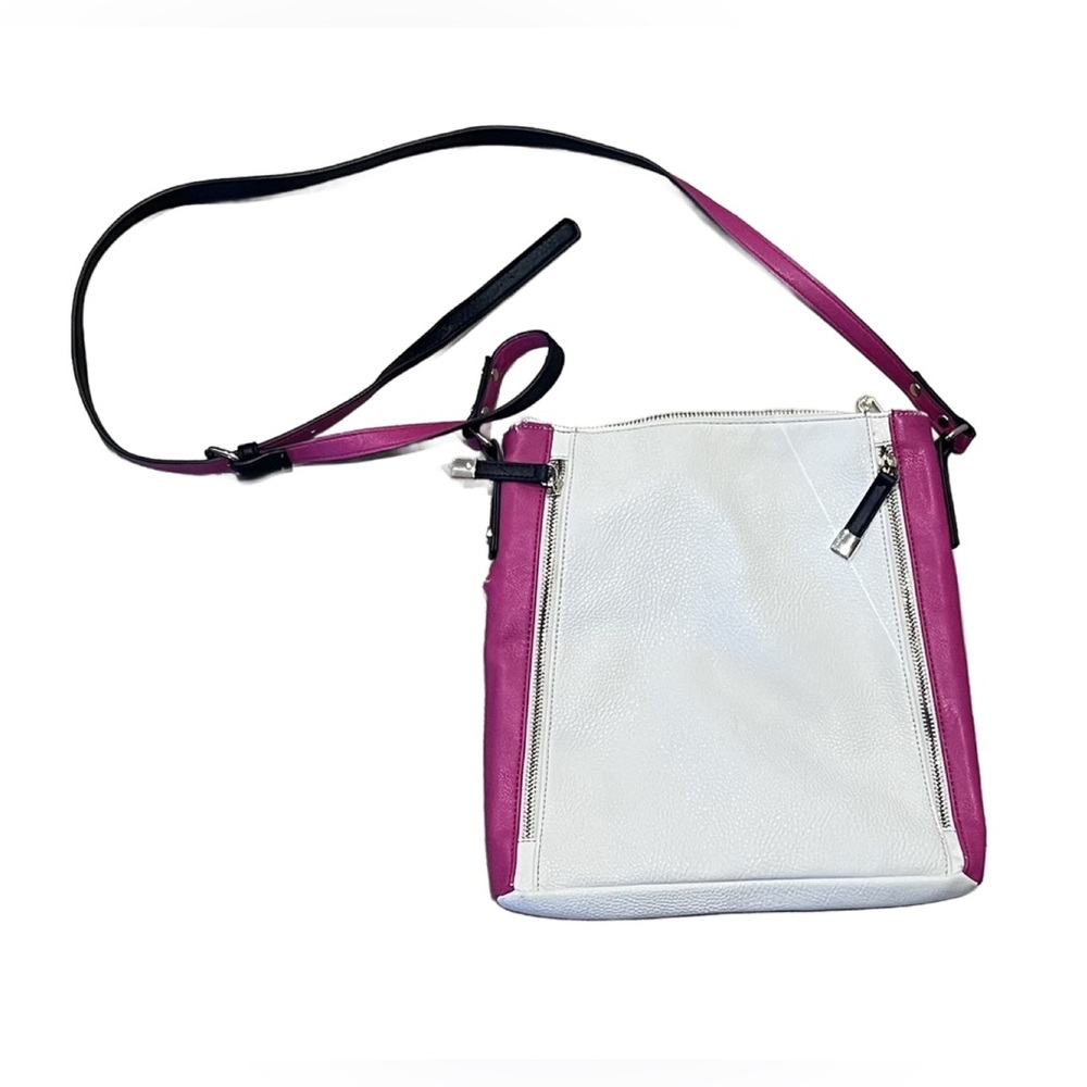 Stylish Pink, Black and White Crossbody Bag by Charming Charlie